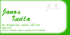 janos kudla business card